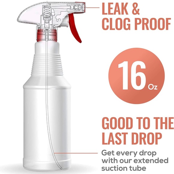 (#76) Spray Bottles (2 Pack,16 Oz), Refillable Empty Spray Bottles - Picture 6 of 7